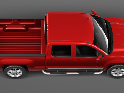 Chevrolet Silverado Double Cab 2016 3D 模型