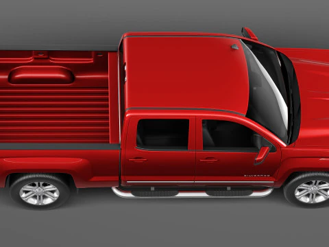 Chevrolet Silverado Double Cab 2016 3D Model