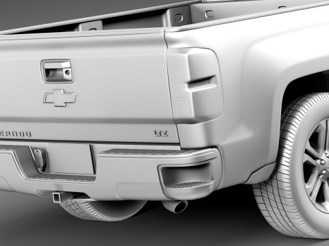 Chevrolet Silverado Double Cab 2016 3D 模型