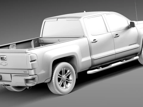 Chevrolet Silverado Double Cab 2016 3D Model