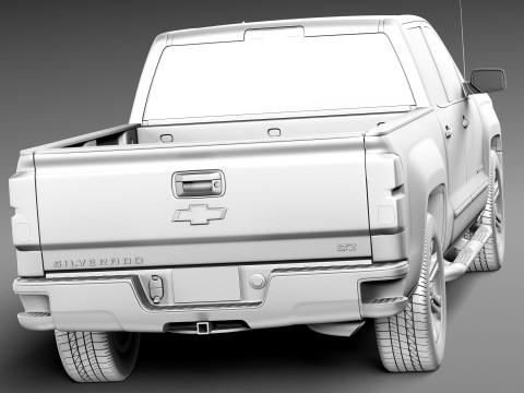 Chevrolet Silverado Double Cab 2016 3D 模型