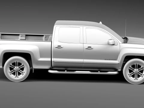 Chevrolet Silverado Double Cab 2016 3D Model