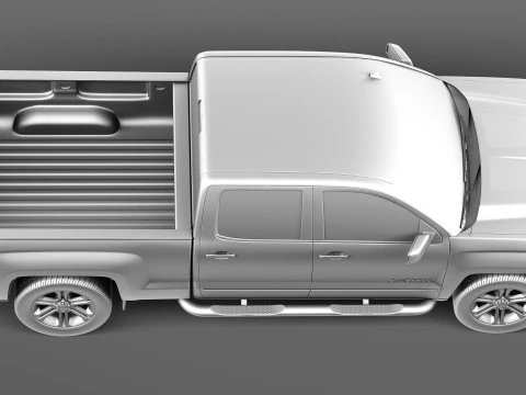 Chevrolet Silverado Double Cab 2016 3D Model