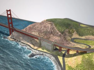 Golden Gate Bridge 3D Model