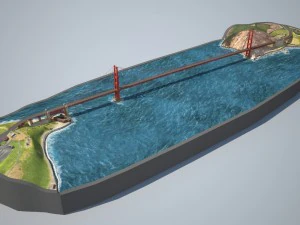 Golden Gate Bridge 3D Model