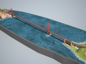 Golden Gate Bridge 3Dモデル