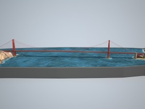 Golden Gate Bridge 3Dモデル