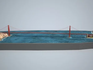 Golden Gate Bridge 3D Model