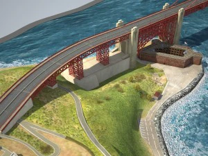 Golden Gate Bridge 3D Model
