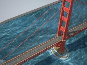 Golden Gate Bridge 3D Model