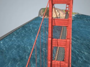 Golden Gate Bridge 3D Model