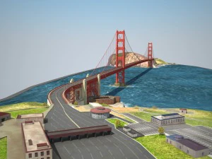 Golden Gate Bridge 3D Model