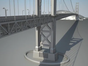 Golden Gate Bridge 3D Model