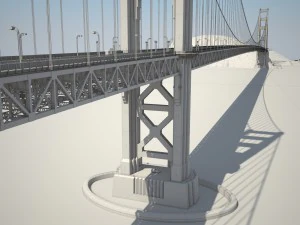 Golden Gate Bridge 3D Model