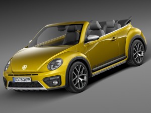 Volkswagen Beetle Dune Convertible 2016 Modèle 3D