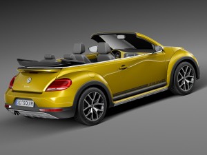 Volkswagen Beetle Dune Convertible 2016 Modelo 3D