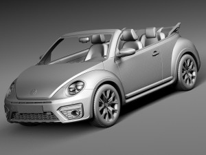 Volkswagen Beetle Dune Convertible 2016 Modelo 3D