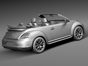 Volkswagen Beetle Dune Convertible 2016 Modelo 3D