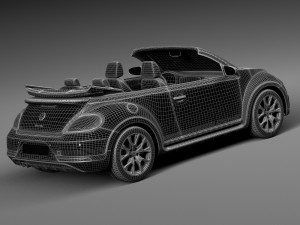 Volkswagen Beetle Dune Convertible 2016 Modelo 3D