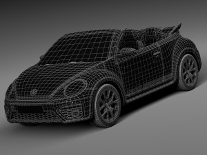 Volkswagen Beetle Dune Convertible 2016 Modelo 3D