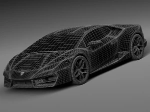 우라칸 LP 580-2 2017 3D 모델