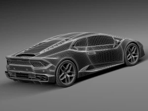 우라칸 LP 580-2 2017 3D 모델