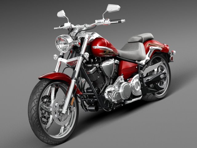 Yamaha Raider S 2015 3D 模型 .c4d .max .obj .3ds .fbx .stl .blend 