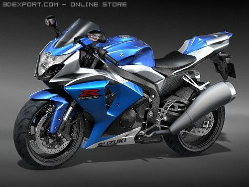 Suzuki GSX-R 1000 3D Model .c4d .max .obj .3ds .fbx .stl .blend 