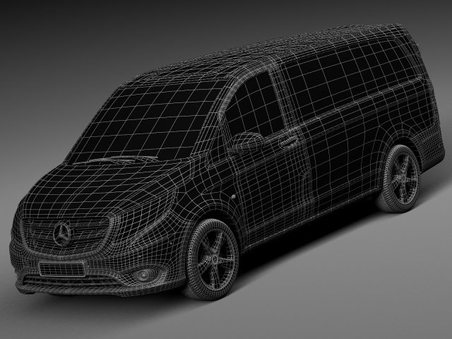 mercedes-benz vito panelvan 2016 3D-Modell in Van und Minivan 3DExport