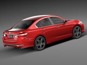 Honda Accord Sport 2016 3D Модель