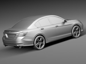 Honda Accord Sport 2016 3D Модель