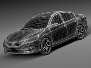 Honda Accord Sport 2016 3D Модель