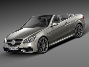 Mercedes-Benz E63 AMG Convertible 2016 3Dモデル