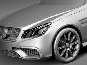 Mercedes-Benz E63 AMG Convertible 2016 Model 3D