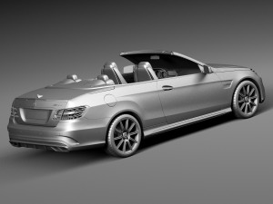 Mercedes-Benz E63 AMG Convertible 2016 Model 3D