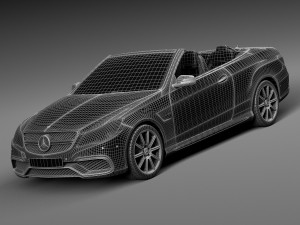 Mercedes-Benz E63 AMG Convertible 2016 Model 3D