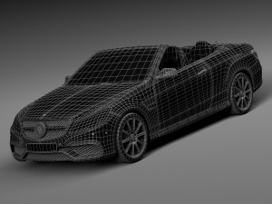 Mercedes-Benz E63 AMG Convertible 2016 Model 3D
