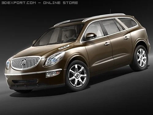 Buick Enclave 2009 3D Model .c4d .max .obj .3ds .fbx .stl .blend 