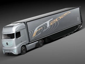 Mercedes-Benz FT 2025 Future Truck con rimorchio Modello 3D