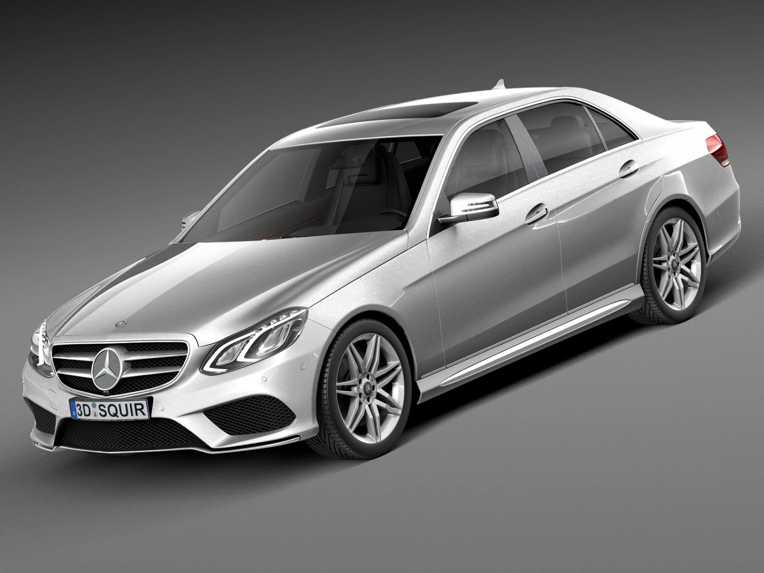 Mercedes-Benz E-class AMG Sedan 2016 3D Model .c4d .max .obj .3ds .fbx .stl .blend 