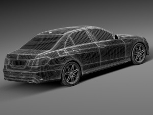 Mercedes-Benz E-class AMG Sedan 2016 Model 3D