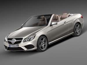 Mercedes-Benz E-class AMG Convertible 2015 3D Модель