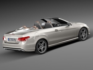 Mercedes-Benz E-class AMG Convertible 2015 3D मॉडल