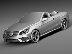 Mercedes-Benz E-class AMG Convertible 2015 3D मॉडल