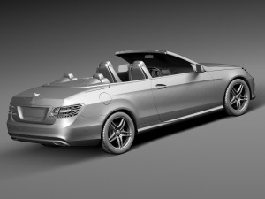Mercedes-Benz E-class AMG Convertible 2015 3D मॉडल