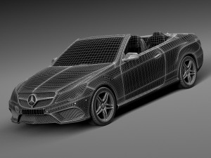 Mercedes-Benz E-class AMG Convertible 2015 3D मॉडल