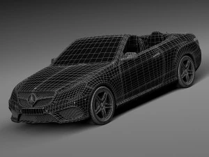 Mercedes-Benz E-class AMG Convertible 2015 3D Model