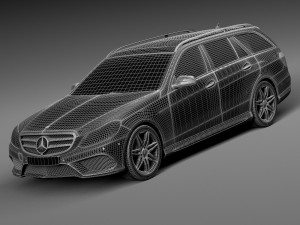 Mercedes-Benz E-class AMG Estate 2015 3D मॉडल