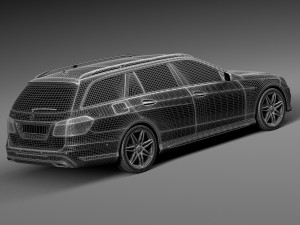 Mercedes-Benz E-class AMG Estate 2015 3D मॉडल