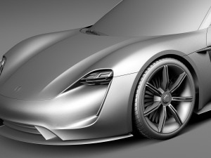 Porsche Mission E Concept 2015 3D Model